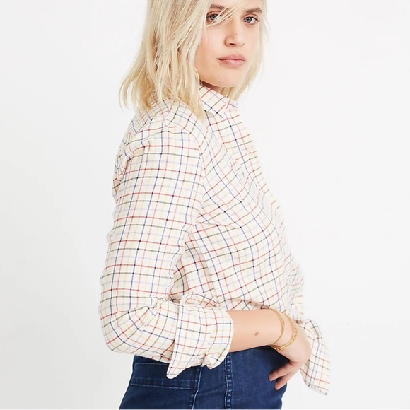 Madewell button down tie front top size small - Picture 10 of 10